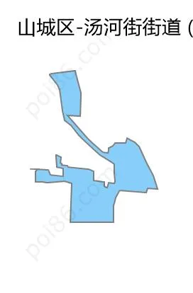 汤河街街道边界地图