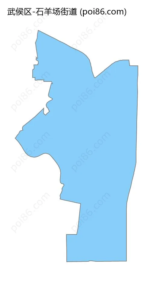 石羊场街道边界地图