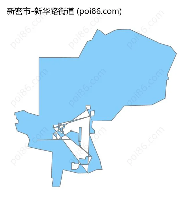新华路街道边界地图