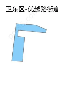 优越路街道边界地图