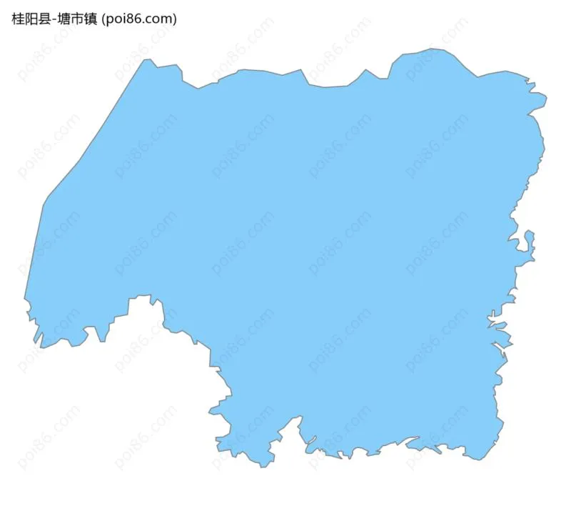 塘市镇边界地图