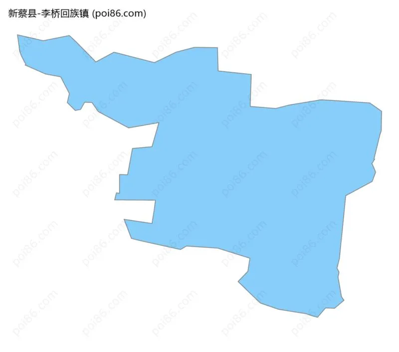 李桥回族镇边界地图