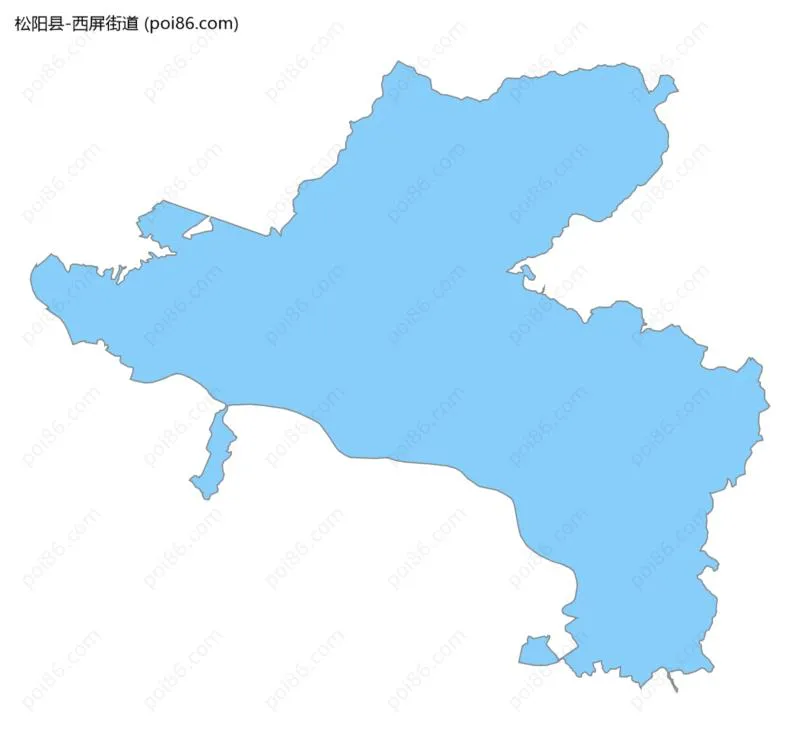 西屏街道边界地图