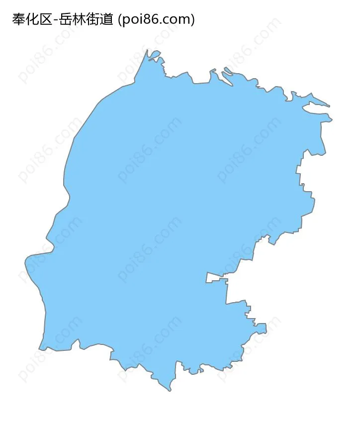 岳林街道边界地图