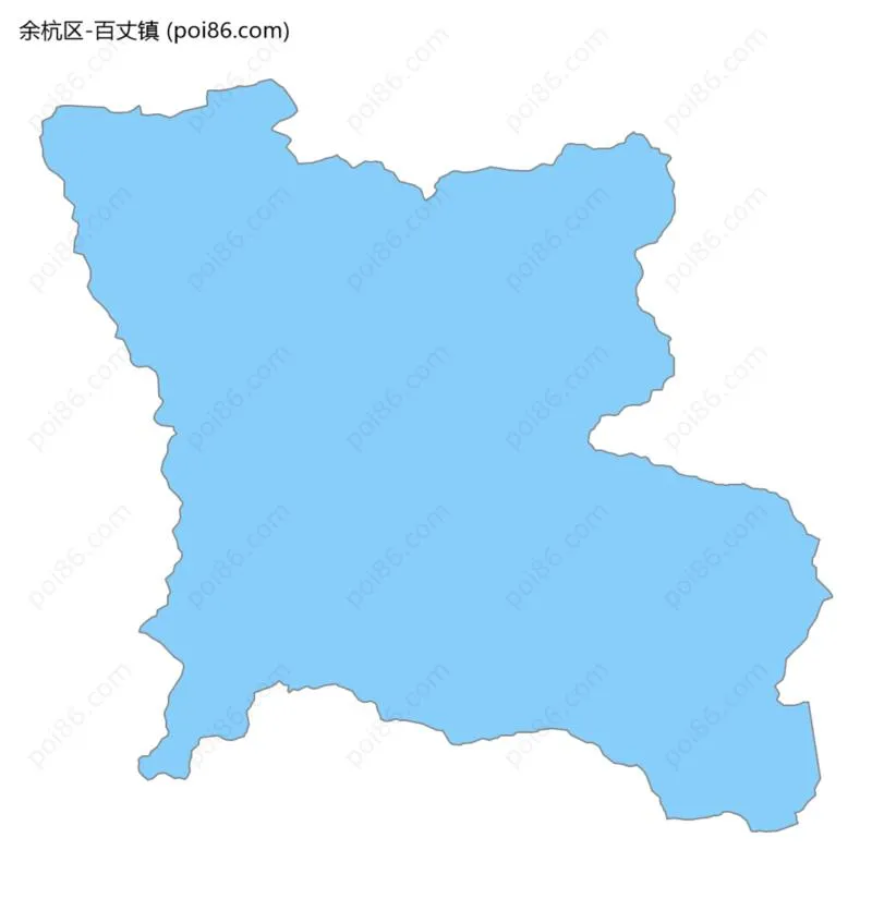 百丈镇边界地图