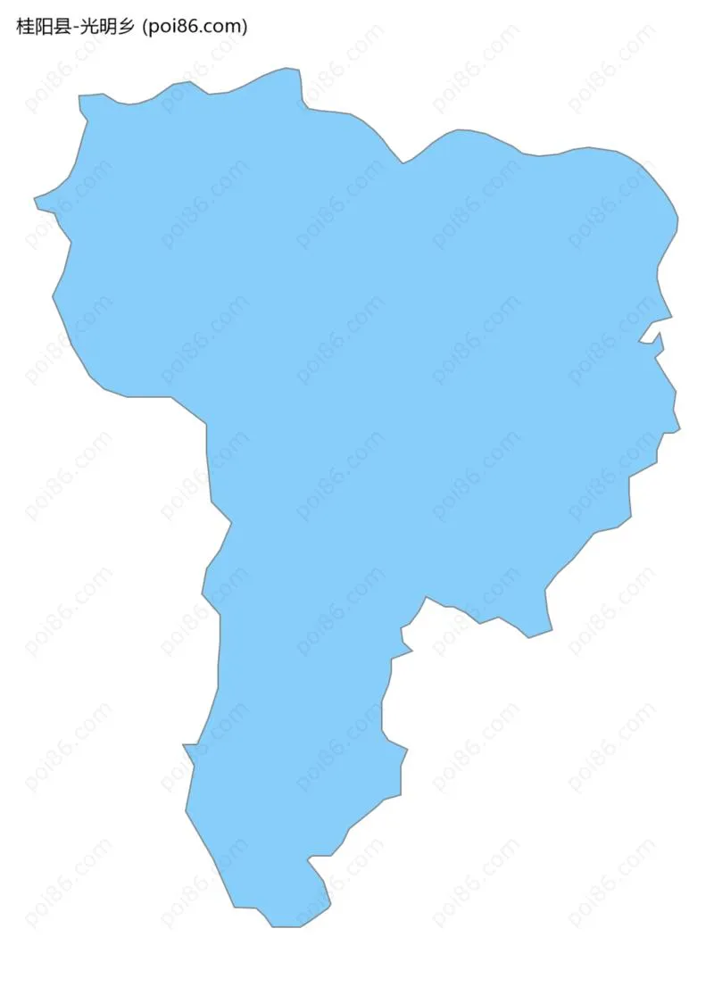 光明乡边界地图