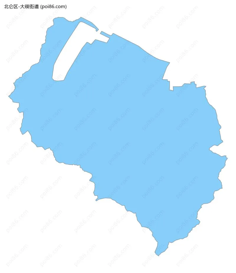 大碶街道边界地图