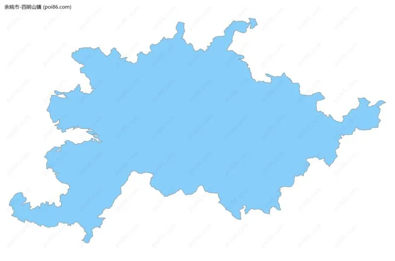 四明山镇边界地图