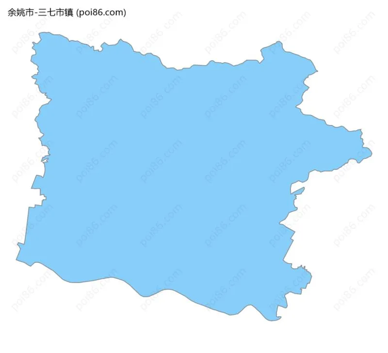 三七市镇边界地图