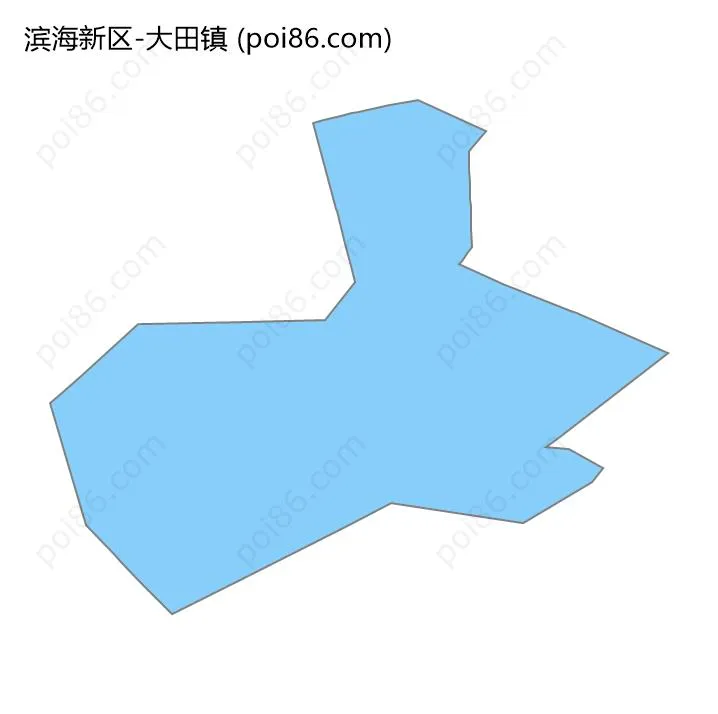 大田镇边界地图