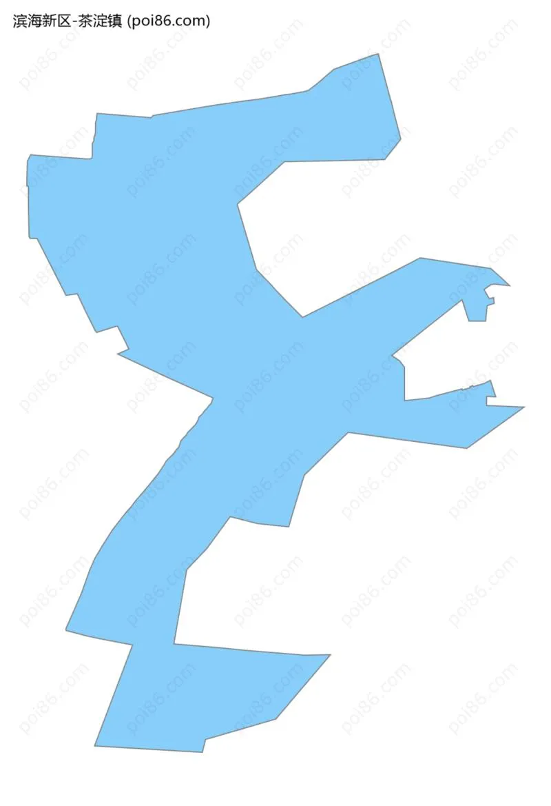 茶淀镇边界地图