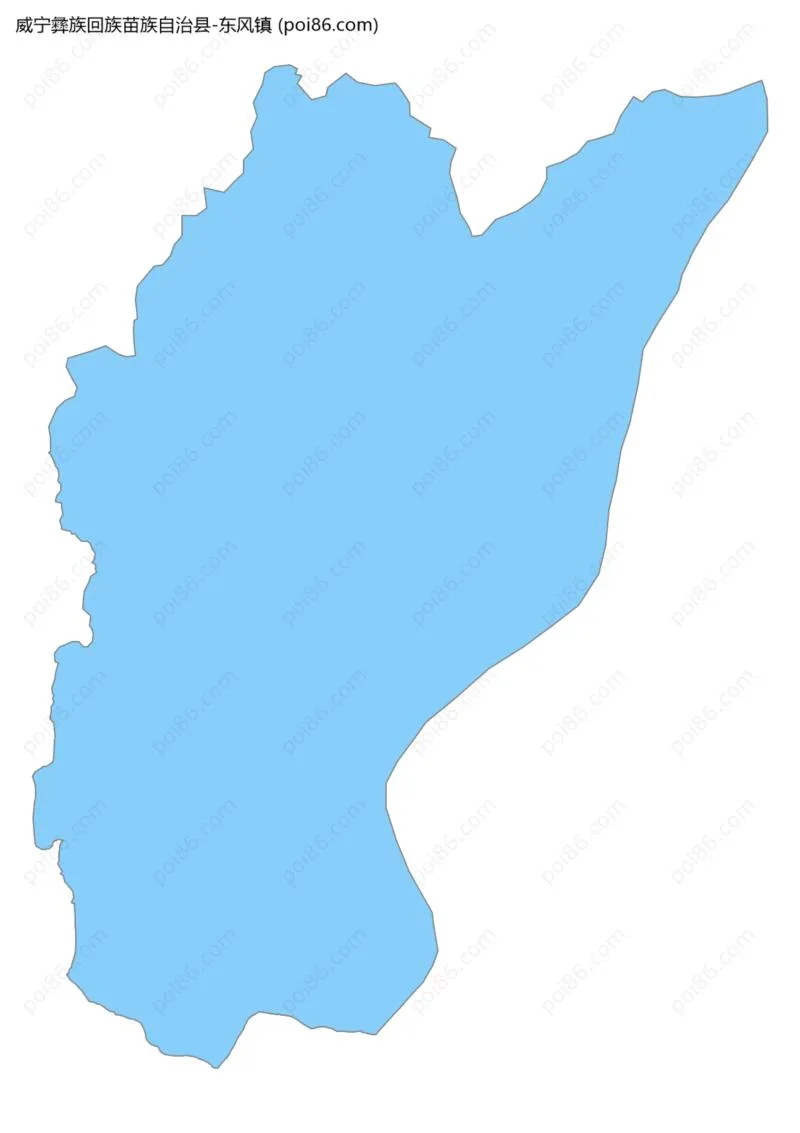 东风镇边界地图