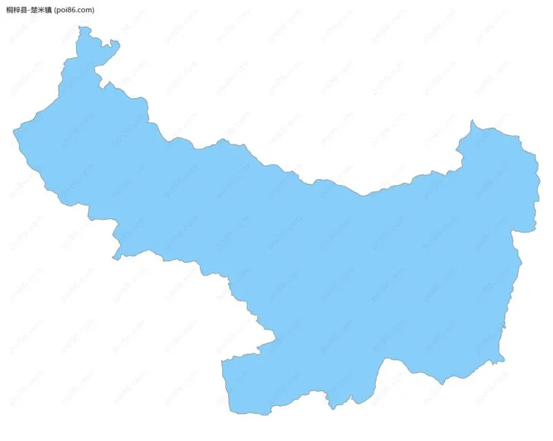 楚米镇边界地图