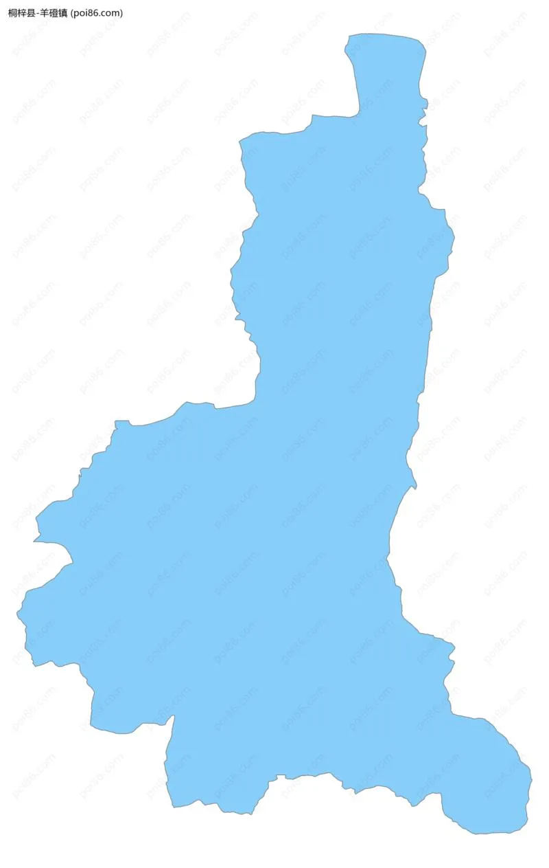 羊磴镇边界地图