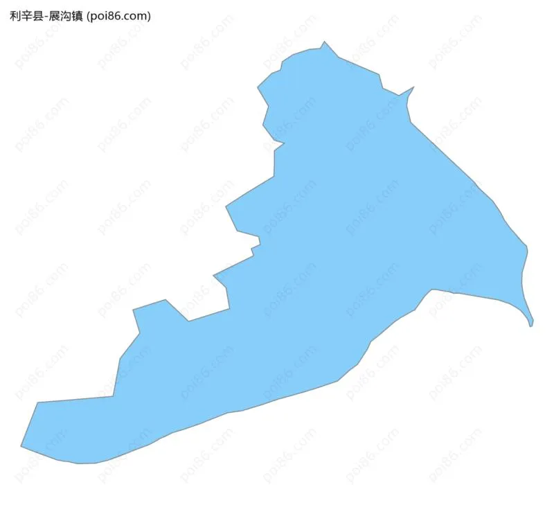 展沟镇边界地图