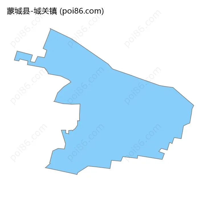 城关镇边界地图