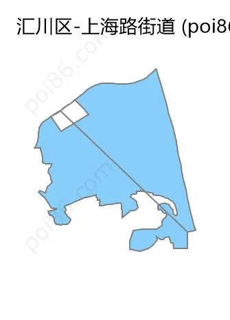 上海路街道边界地图