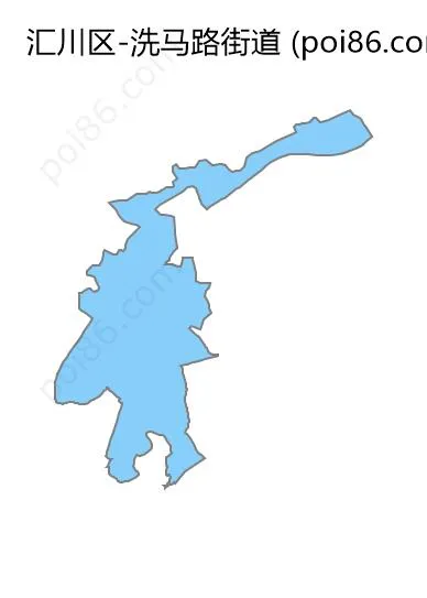 洗马路街道边界地图