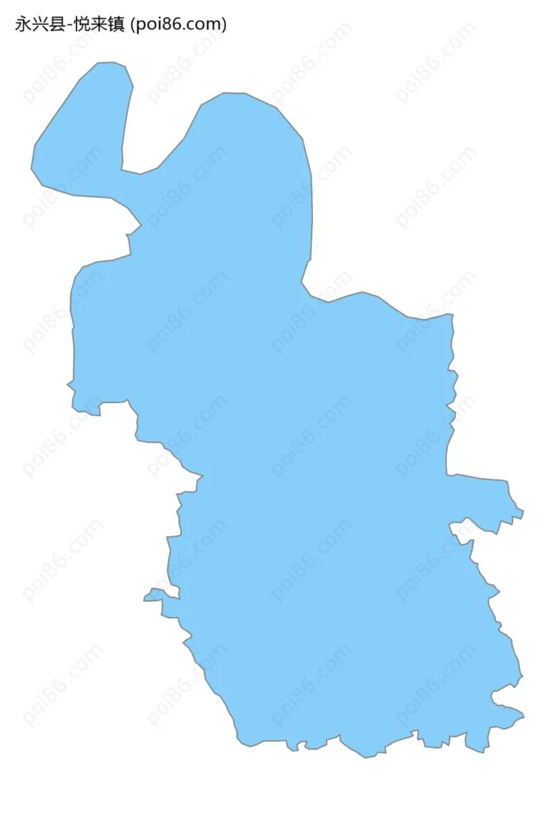 悦来镇边界地图