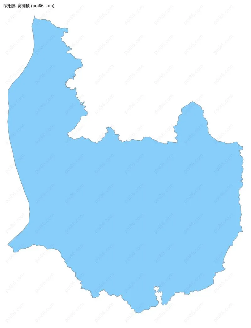宽阔镇边界地图
