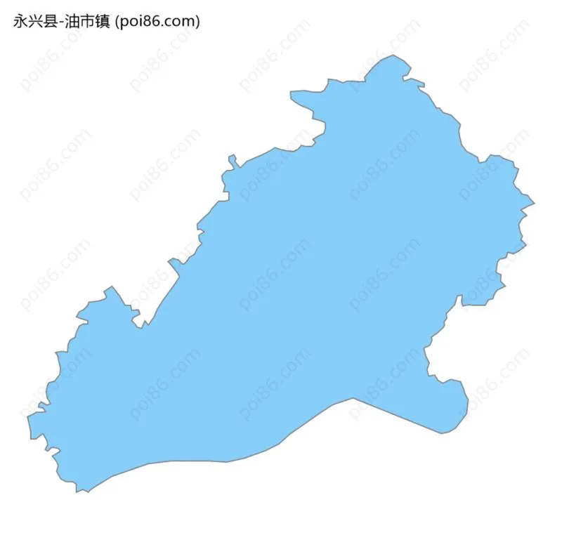 油市镇边界地图