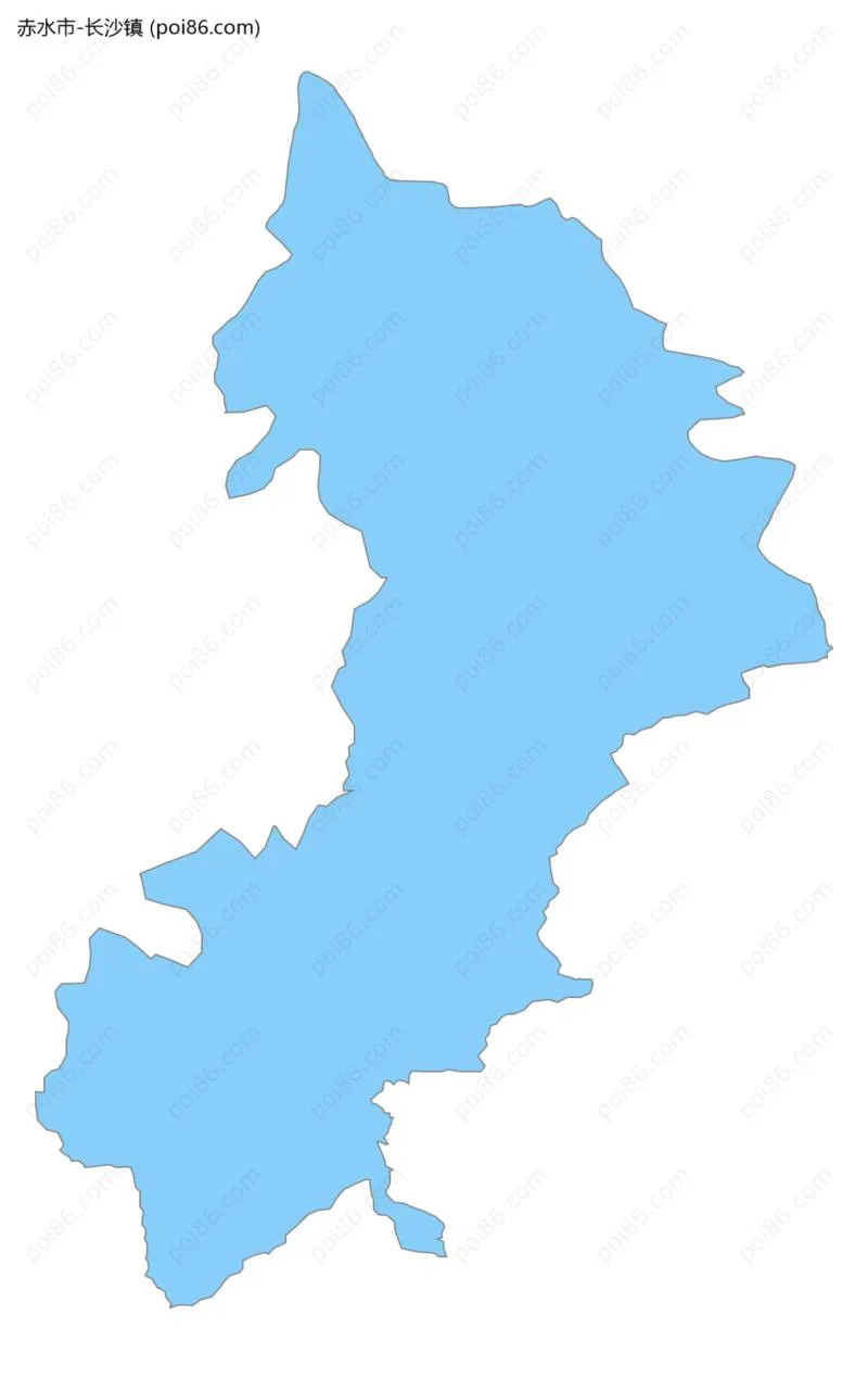长沙镇边界地图
