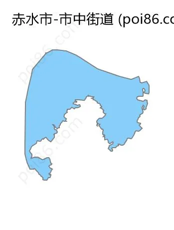 市中街道边界地图