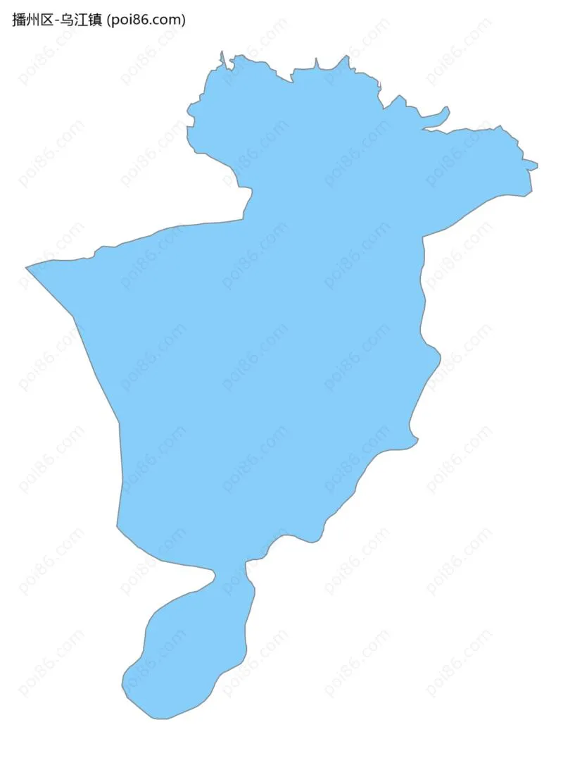 乌江镇边界地图