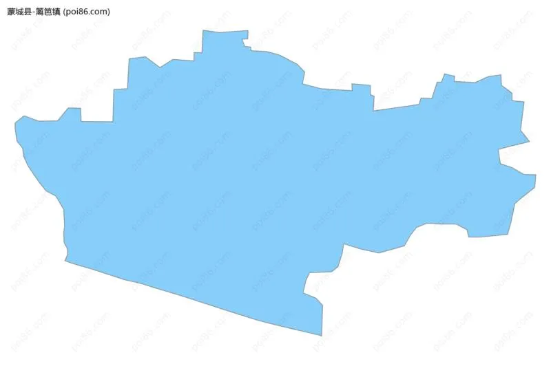 篱笆镇边界地图