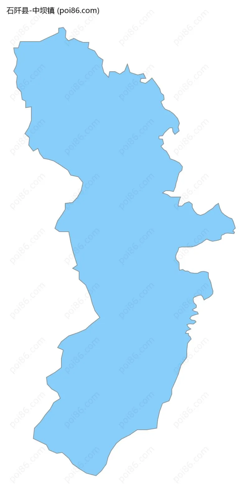 中坝镇边界地图