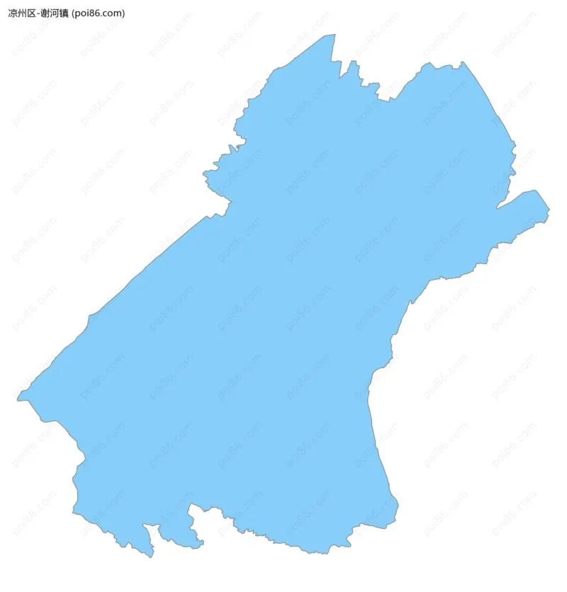 谢河镇边界地图