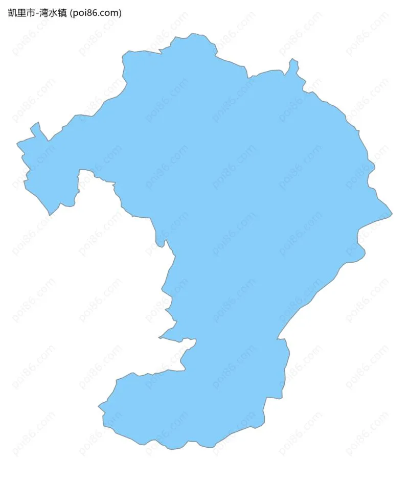 湾水镇边界地图