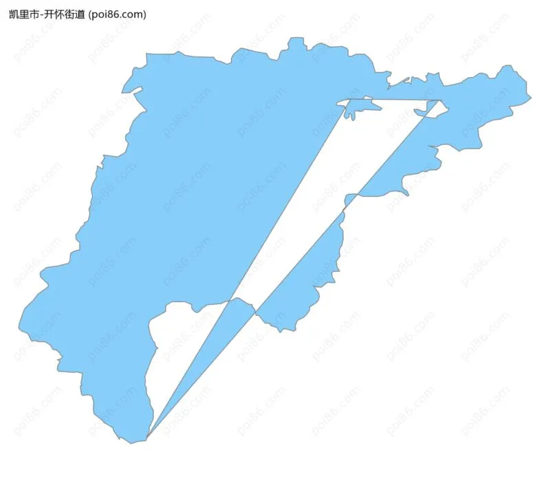 开怀街道边界地图