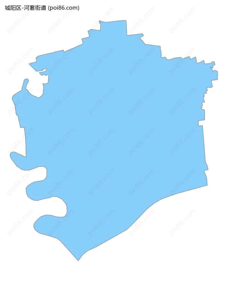 河套街道边界地图