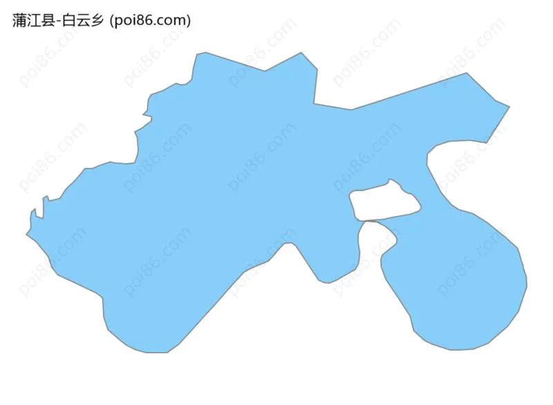 白云乡边界地图