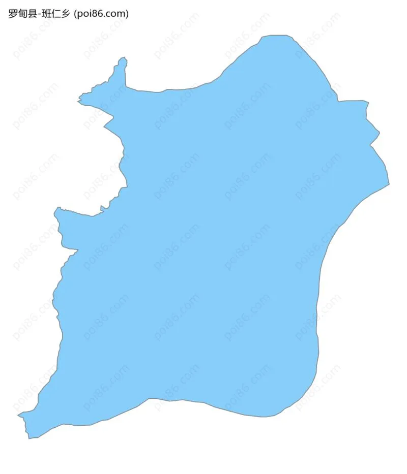 班仁乡边界地图