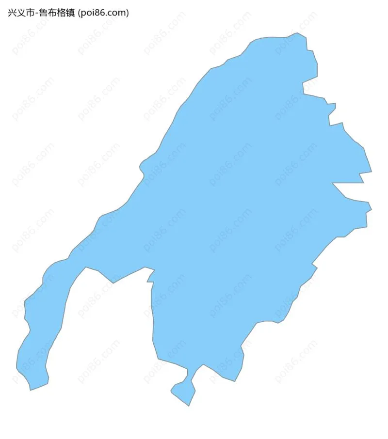 鲁布格镇边界地图