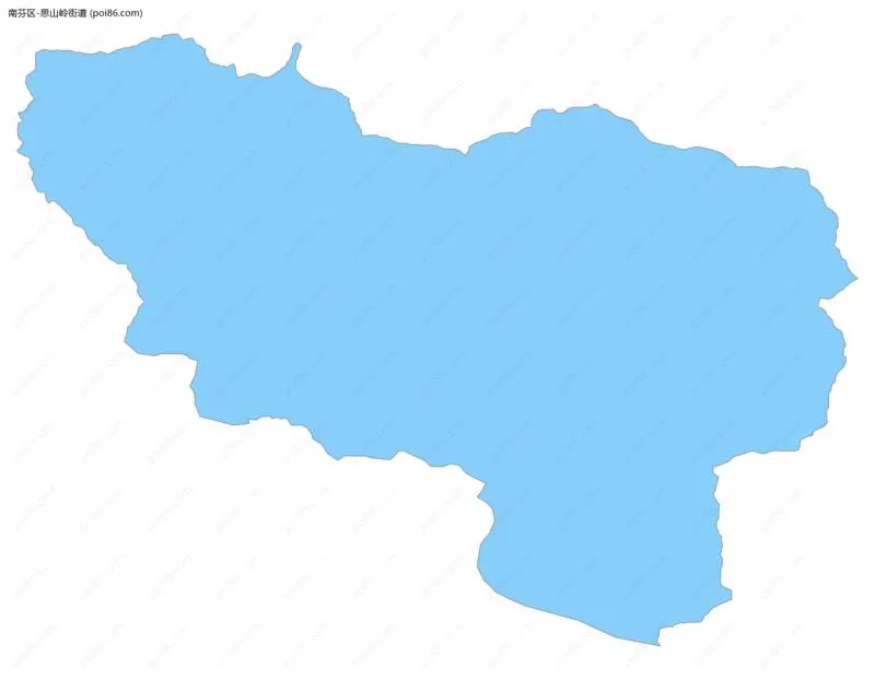 思山岭街道边界地图