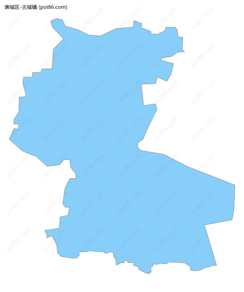 古城镇边界地图