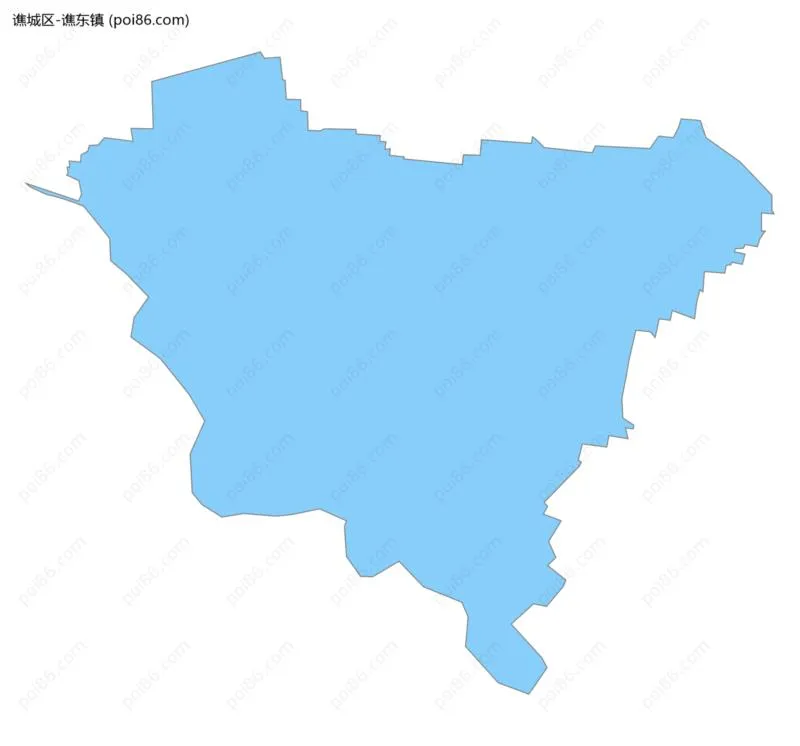 谯东镇边界地图