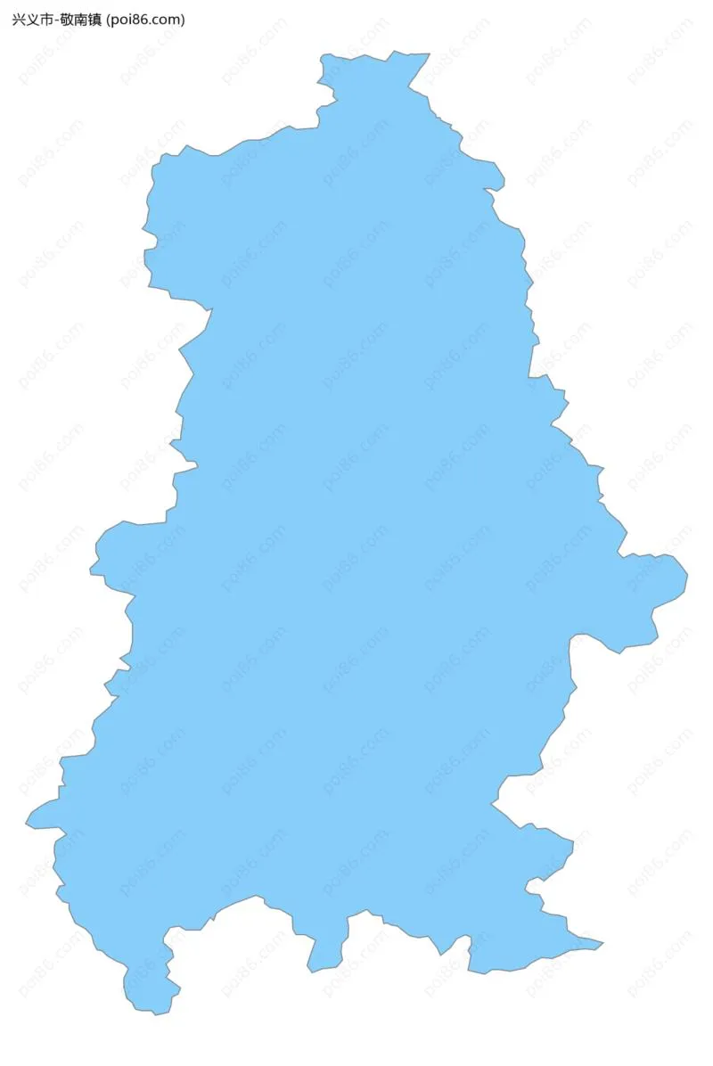 敬南镇边界地图