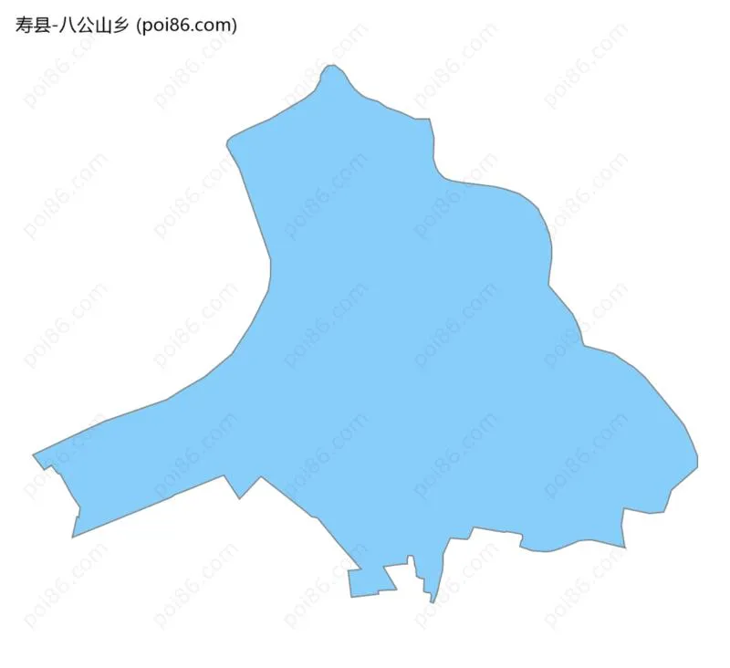 八公山乡边界地图