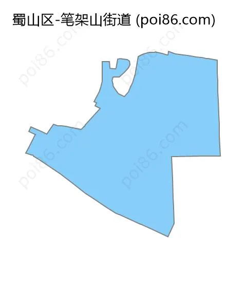 笔架山街道边界地图