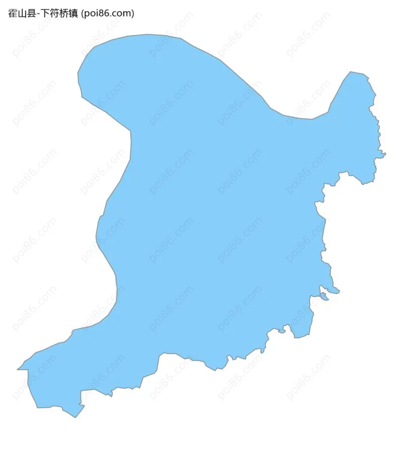 下符桥镇边界地图