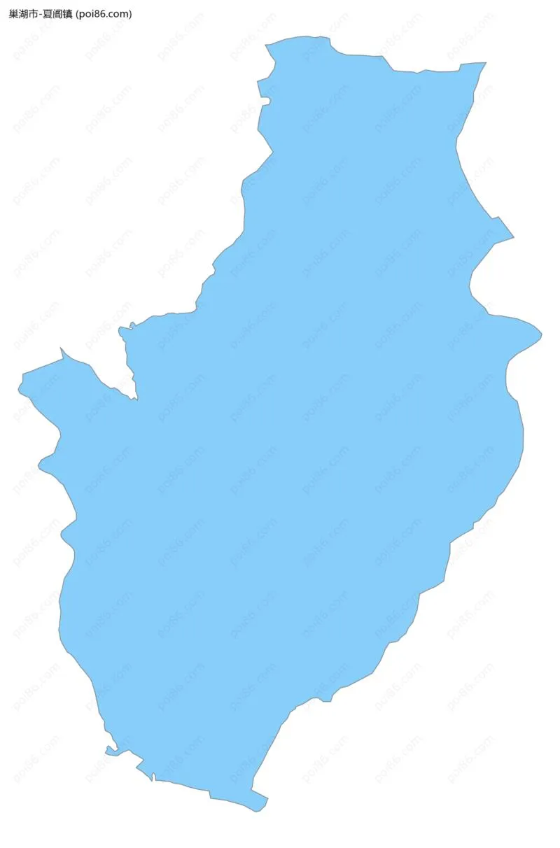 夏阁镇边界地图