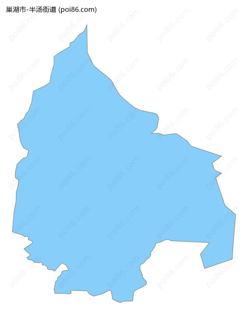 半汤街道边界地图