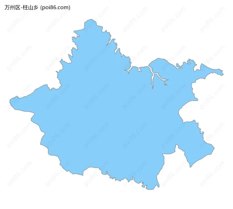 柱山乡边界地图