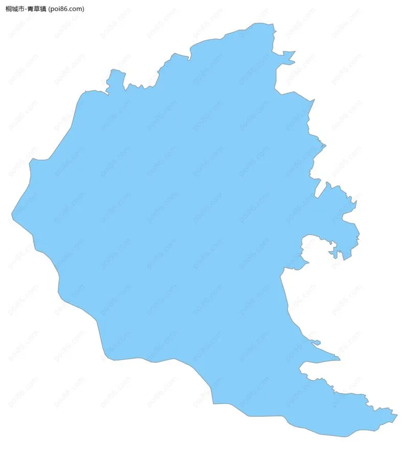 青草镇边界地图