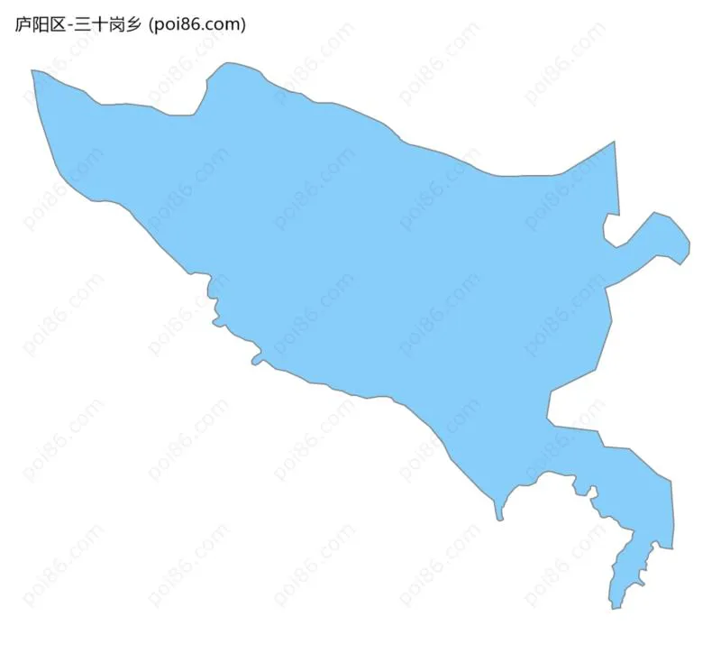 三十岗乡边界地图