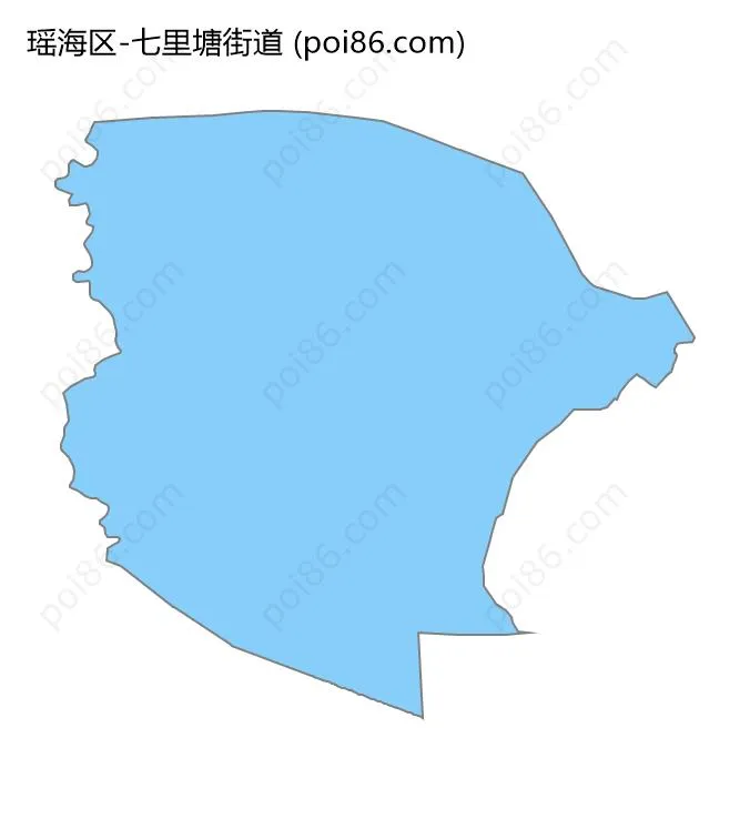 七里塘街道边界地图